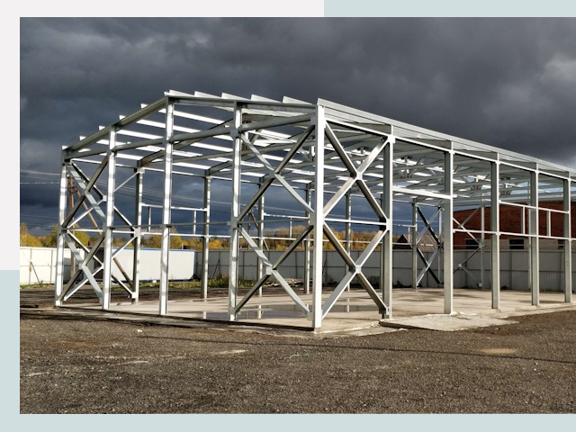 Двускатные ангары в Выкса от 622 руб. за квадрат