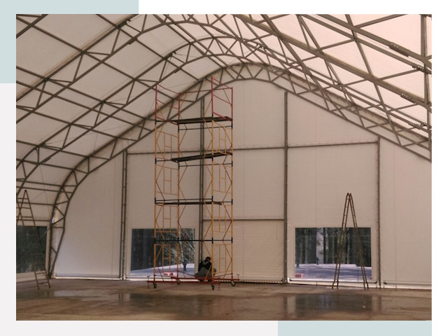 Шатровые ангары в Выксе