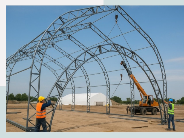 Монтаж ангаров в Выксе от 622 руб. - Надежно и быстро